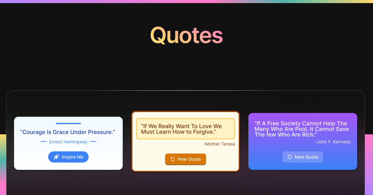 Quotes widget preview