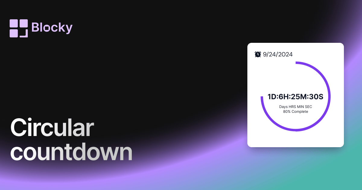 Circular Countdown widget preview