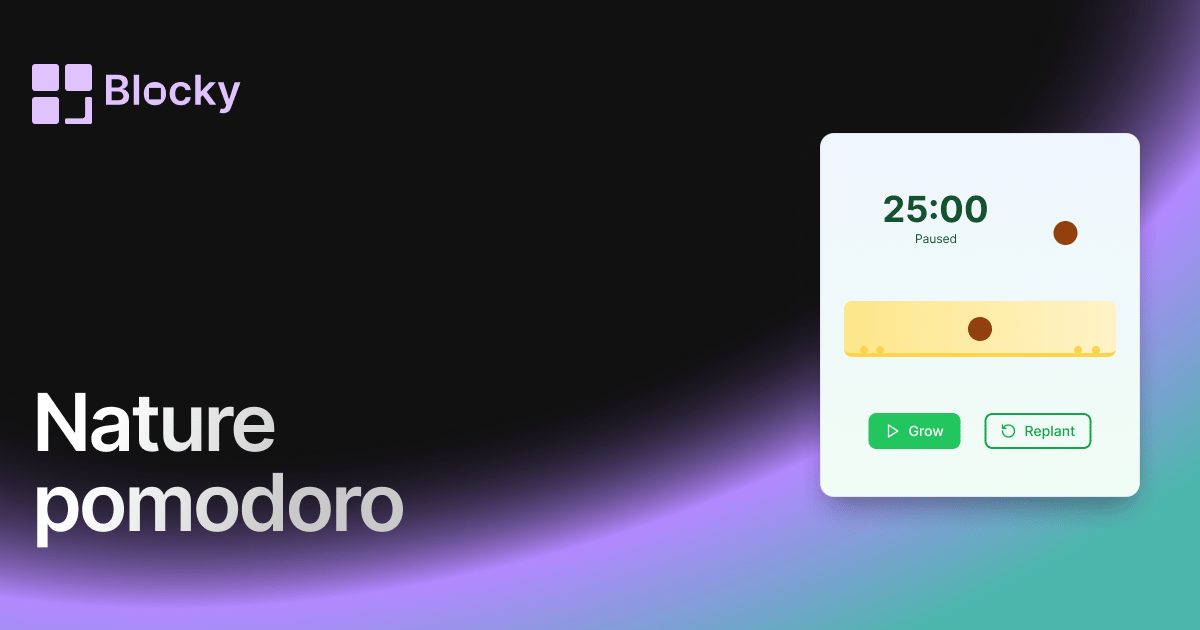 Nature Pomodoro widget preview
