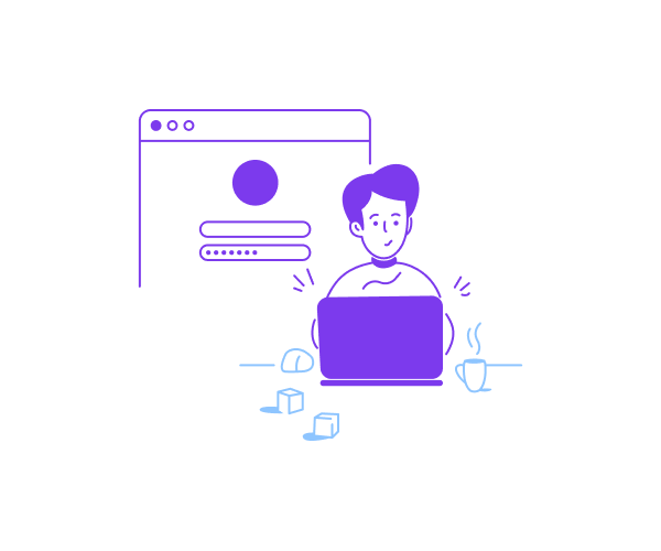 Notion-style account illustration